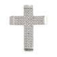 Dije Cruz Catolica Mediano Zirconias Hombre Plata Ley 925