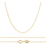 Cadena Granito Fígaro Mujer Regalo Oro 10k 45 Cm X 1 Mm 1.1g - Amarillo