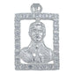 Dije Cuadrado Jesús Malverde Zirconias Plata Solida 925