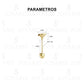 Broquel Bicel Estrellas Diamantadas Zirconia 3x3 Mm Oro 10k