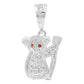 Dije Koala De Plata Ley .925 Con Zirconias Naturaleza 3 Cm Plateado