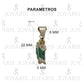 Dije Mini San Judas Esmaltado Mujer Regalo + Cadena Oro 10k