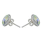 Juego De Cristal Dije Aretes Cadena Mujer Regalo Plata 925