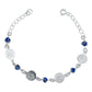 Pulsera Ajustable Con Medallas De San Benito Plata Ley S925