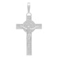 Dije Doble Vista Cruz Cristo San Benito Jesus Plata 925 Plateado