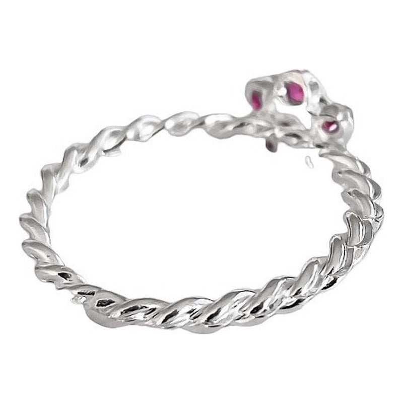 Anillo Flor Primavera Verano Regalo Promesa Solida 925