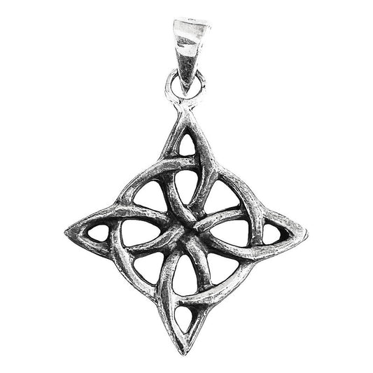 Dije Nudo De Bruja Celta Pavonado Plata Solida Ley 925 Negro