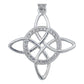 Dije Nudo De Bruja Celta Zirconia Premi + Cadena Plata .925 Blanco Cartier