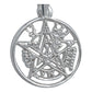 Dije Medalla Tetragramaton Mediana Detallada Plata 925 3.2cm Plateado