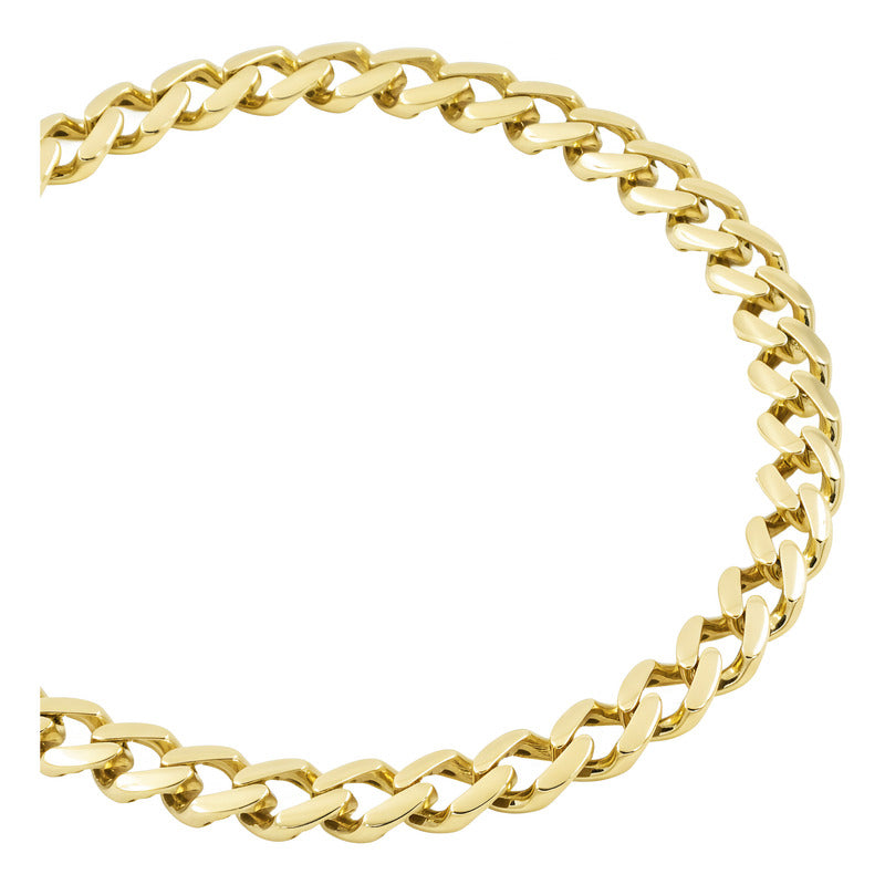 Pulsera Cubana Oro 10k Zirconias Unisex 18 Cm X 5 Mm 6.1g Amarillo 6 Cm 18 Cm