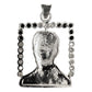 Dije Grande Jesús Malverde Con Zirconias Plata Solida 925