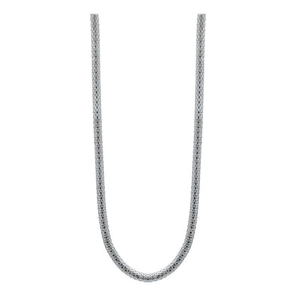 Cadena Tejido Malla Hombre Mujer Plata 925 60 Cm X 4 Mm