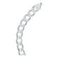 Esclava Pulsera Hombre Cubana Diamantada Plata Italy 925 7mm