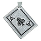 Dije Carta Poker Hombre Regalo Plata Italiana 925 Plateado 3.5 Cm X 2 Cm