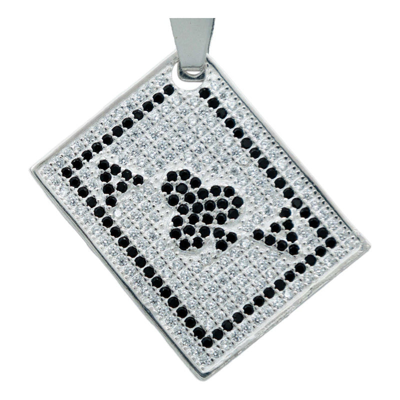 Dije Carta Poker Hombre Regalo Plata Italiana 925
