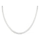 Cadena Cubana Diamantada Barbada Hombre Platas925 65cm X 5mm