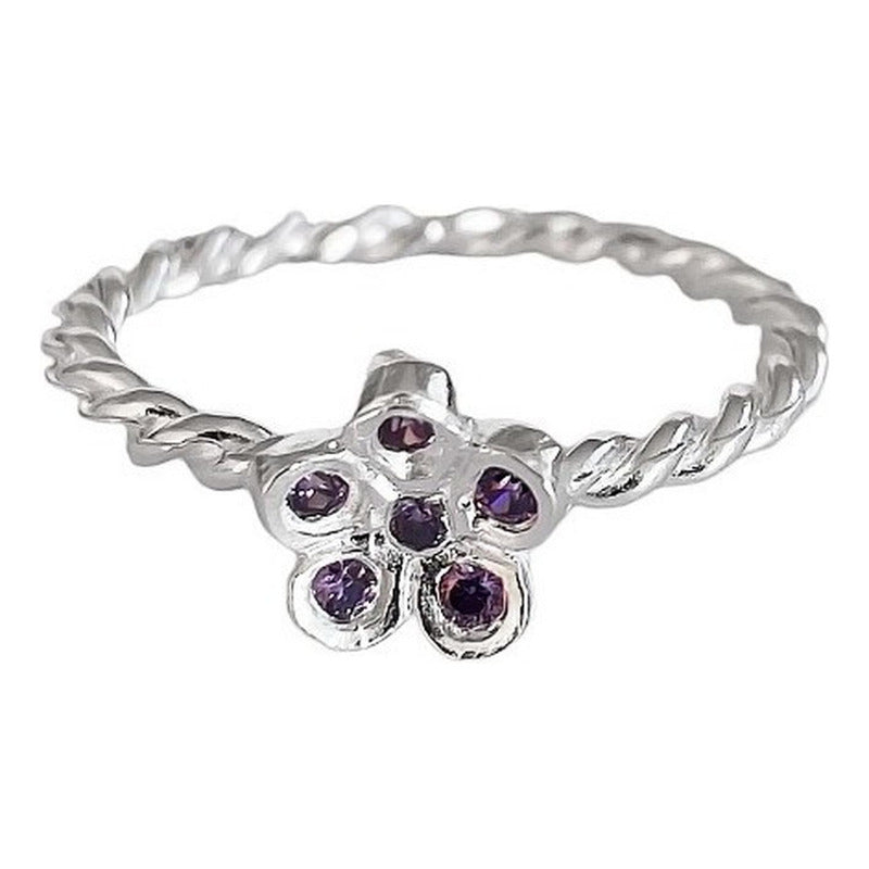 Anillo Flor Primavera Verano Regalo Promesa Solida 925