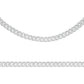 Pulsera Cubana Miami Zirconias Mujer Hombre Caja Plata 925 Blanco 6 Cm 21 Cm