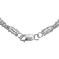 Pulsera Tejido Malla Regalo Hombre Mujer Plata 925 4 Mm
