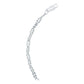 Pulsera Granito De Cafe Doble Diamantada Mujer Plata 925