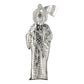 Dije Medalla San Judas Tadeo Mediano Zirconias Plata Ley 925