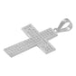 Dije Cruz Mediano Zirconias Hombre Regalo Plata 925 3.9 Cm