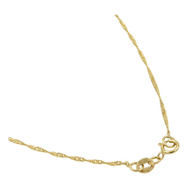 Cadena Singapur Mujer Dama Regalo Oro 10k 45 Cm X 1 Mm 1g - Amarillo