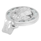 Dije Mini Medalla Bautizo Virgen Zapopan Plata 925 1.2 Cm Blanco
