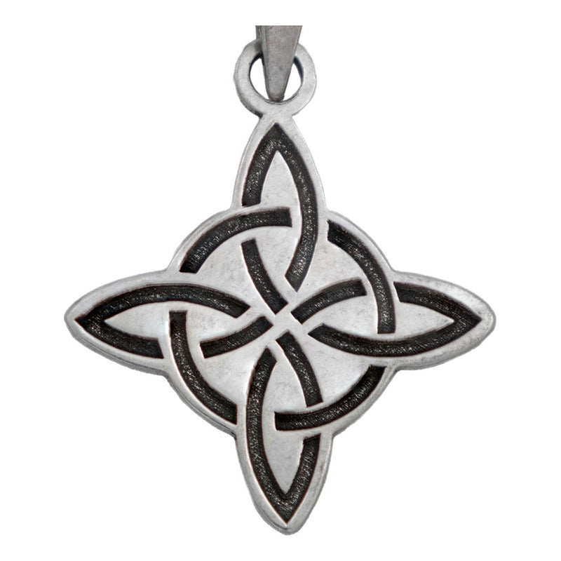 Dije Nudo De Bruja Celta Laser Contorno Mujer Plata 925 Plateado