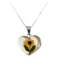 Collar Girasol Encapsulado Regalo Amor Amistad Plata S925