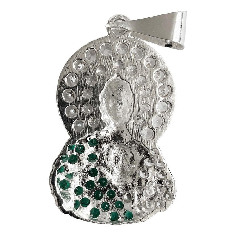 Medio Dije San Judas Tadeo Mediano Zirconias Plata 925