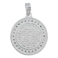 Dije Medalla Doble Vista San Judas Oración Zirconia Plata925