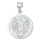 Dije Medalla Diamantada San Judas Tadeo Plata 925 2 Cm