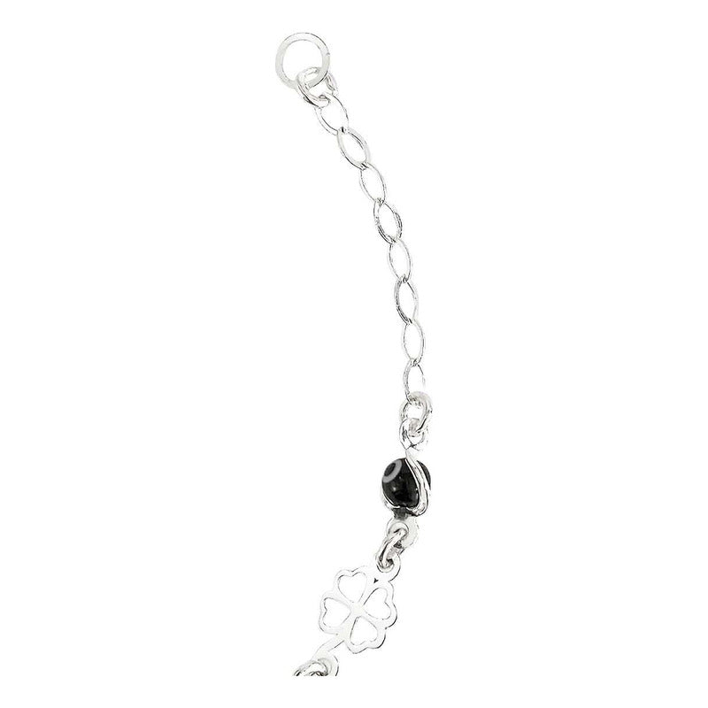 Pulsera Ajustable Suerte Ojo Turco Regalo Dama Plata Ley925