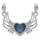Dije Corazón Alas Zirconias Amor Mujer Mamá Regalo Plata 925