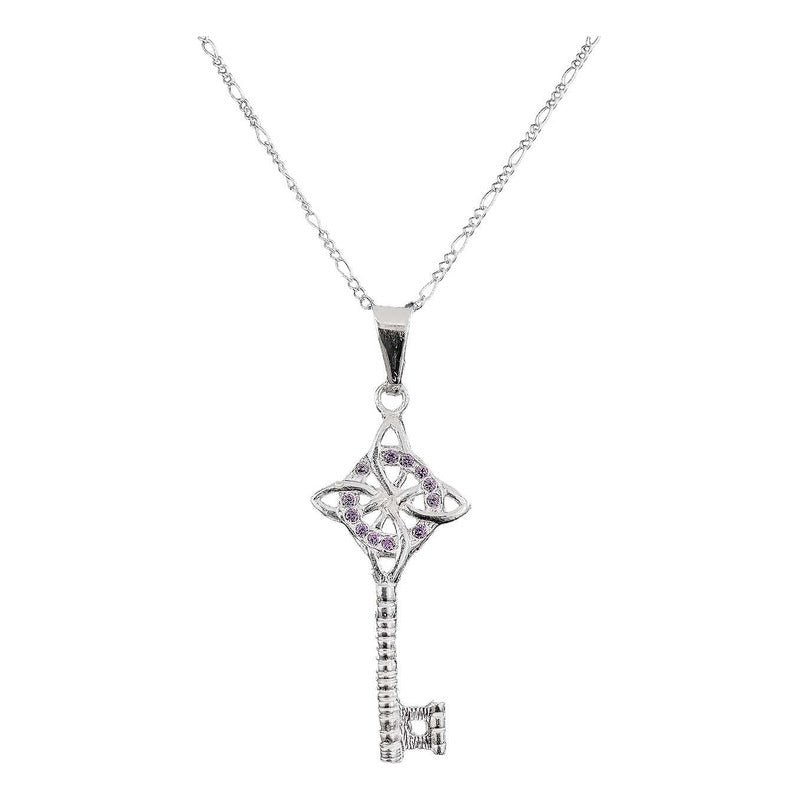 Dije Llave Nudo De Bruja Plata 925 + Cadena Plata Ley 925
