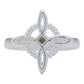 Anillo Nudo De Bruja Celta Liso Clásico Amuleto Plata 925