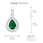 Dije Gota Zirconias Amor Mujer Regalo Joyería Moda Plata 925