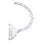 Pulsera Con Medalla Nudo De Bruja Figaro 1x1 Plata 925 4 Mm