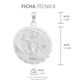 Dije Chico Medalla Diamantado San Judas Plata 925 1.6 Cm