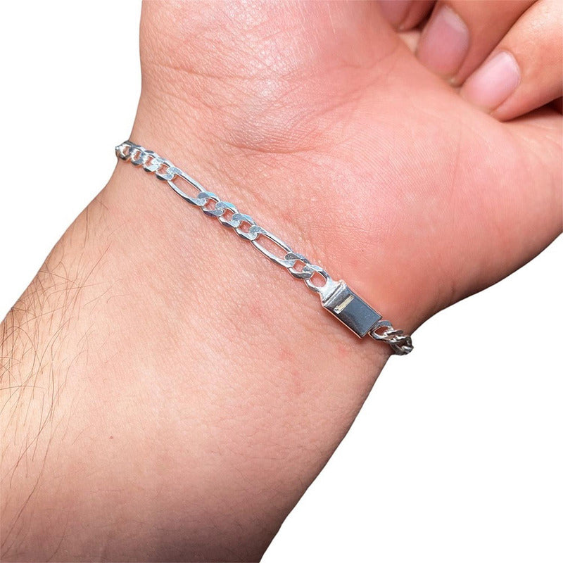 Pulsera Esclava Moderna De Placa Con Zirconias En Plata 925