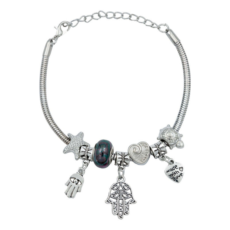 Pulsera Ajustable Charms Cadena Serpiente Regalo Mujer