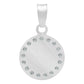 Dije Mini Medalla Bautizo Virgen Guadalupe Plata 925 1.2 Cm Blanco
