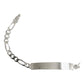 Esclava Hombre Pulsera Fígaro Plata 925 Placa Lisa 6 Mm