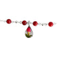 Tobillera Ajustable Flores Encapsuladas Cuarzos Plata 925