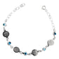 Pulsera Ajustable Con Medallas De San Benito Plata Ley S925