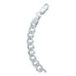 Esclava Pulsera Hombre Cubana Diamantada Plata S925 6 Mm