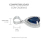 Dije Gota Zirconias Amor Mujer Regalo Joyería Moda Plata 925