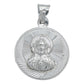 Medalla Doble Vista Virgen Sagrado Corazón Mini Plata 925