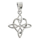 Dije Grande Nudo De Bruja Celta Corazon Liso Plata Ley 925